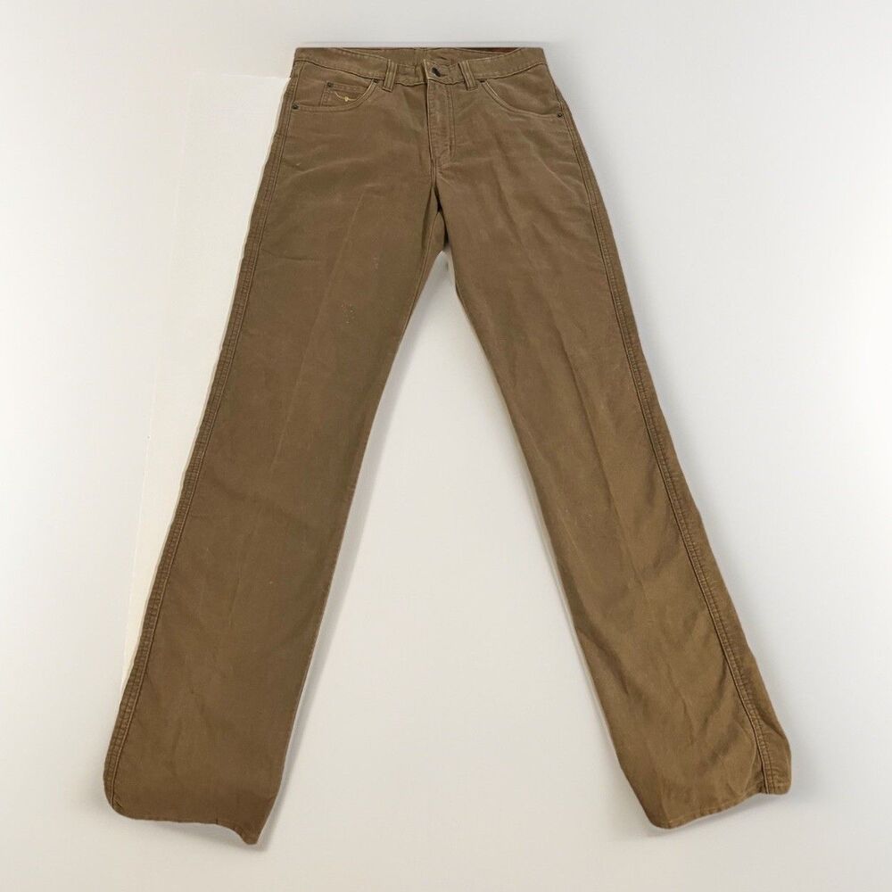 R.M. Williams Men's Brown Canvas Straight Leg Regular Fit Casual Pants 33L 🇦🇺